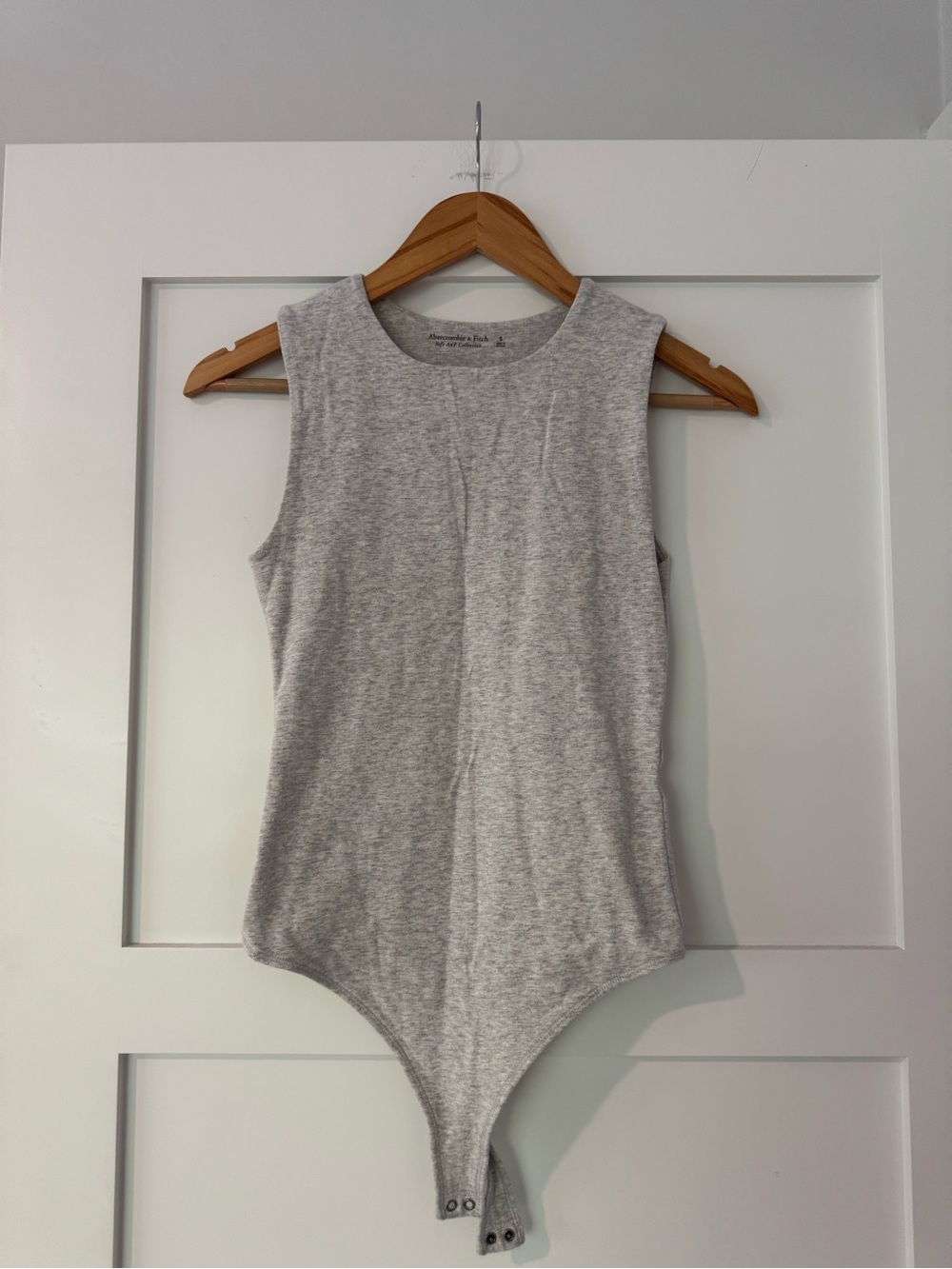 Abercrombie & Fitch Light Heather Gray Sleeveless Bodysuit